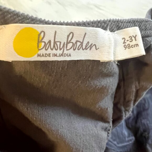 Pretty Baby Blouse with Bunny in Gray Corduroy by Baby Boden - Size 2  - 3 years - Picture 7 of 12